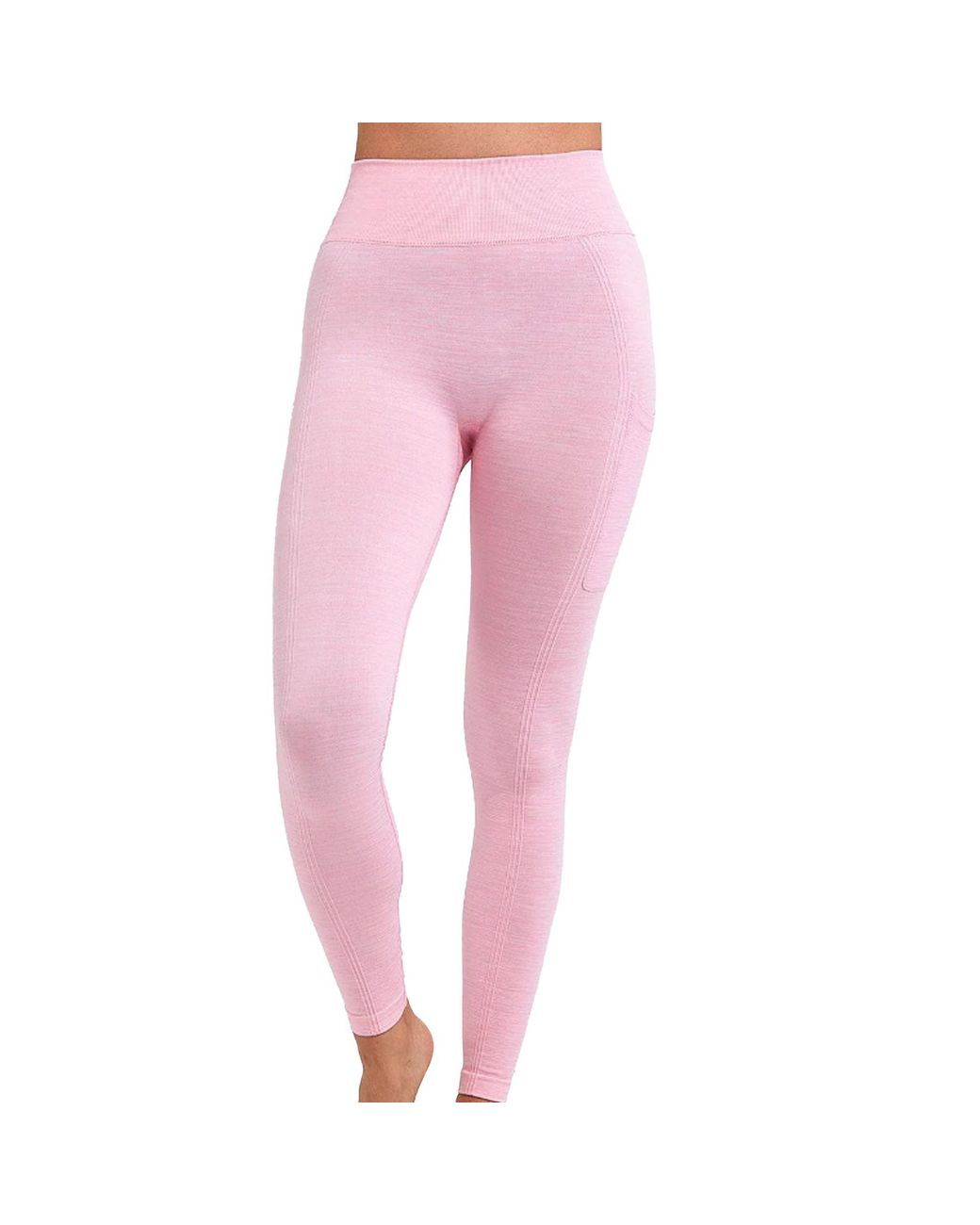 Tridri Pink Melange Sculpted Seamless 3D Leggings