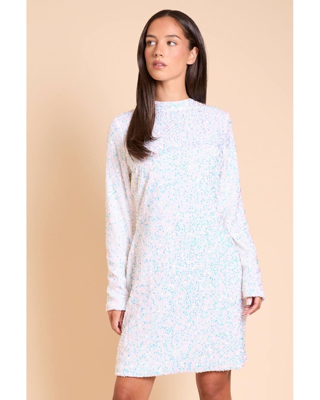 Dorothy Perkins Blue Dp Hen Velvet Sequin Mini Dress