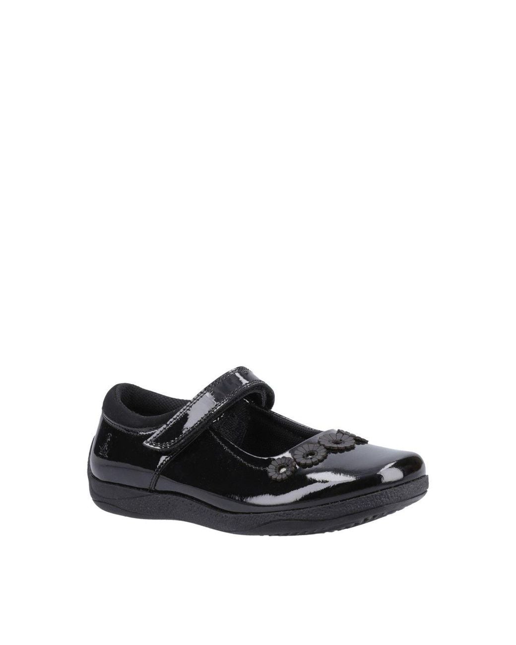 Hush Puppies Black Christina Patent Senior Shoe
