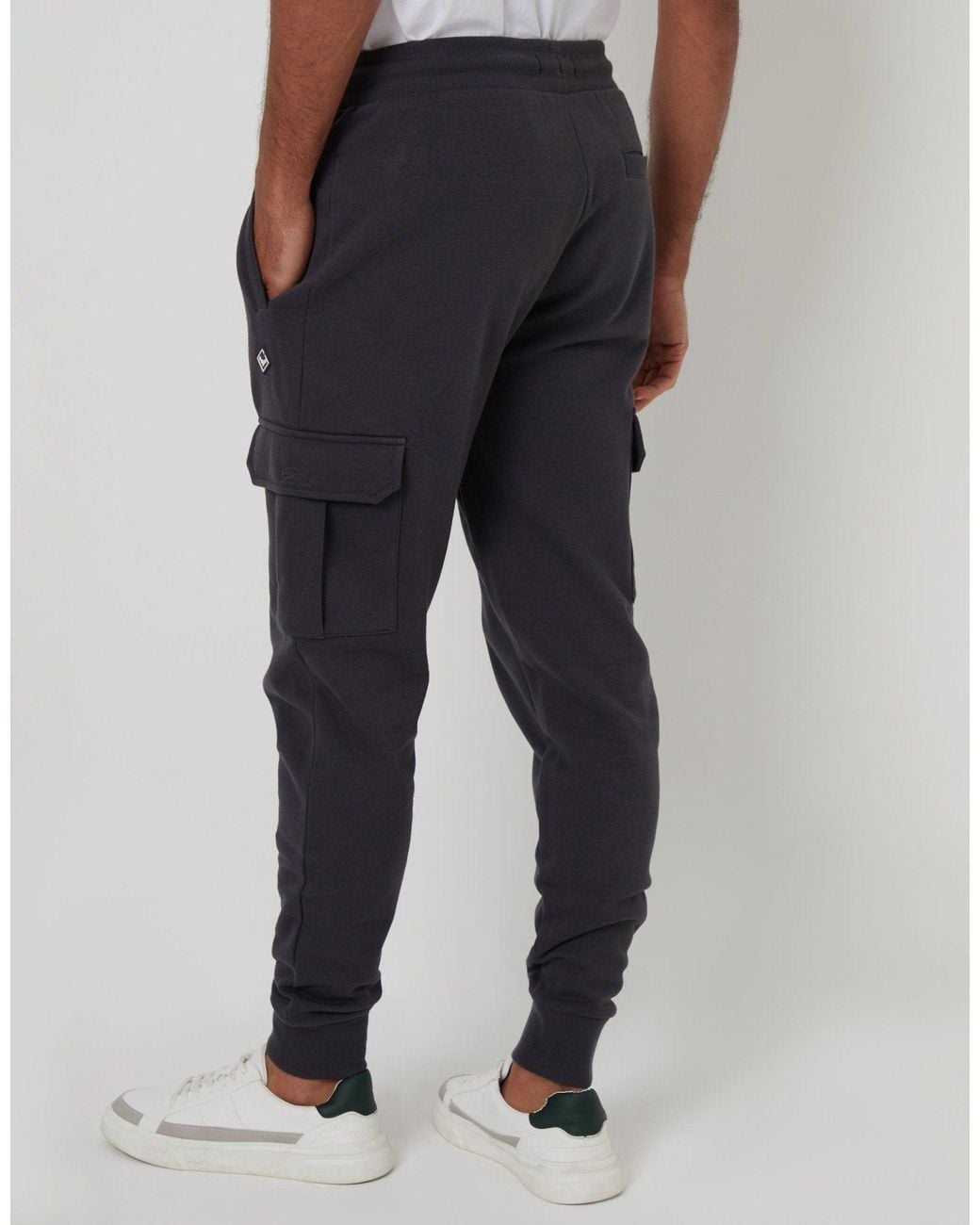 Threadbare Blue Cargo Style Joggers for men