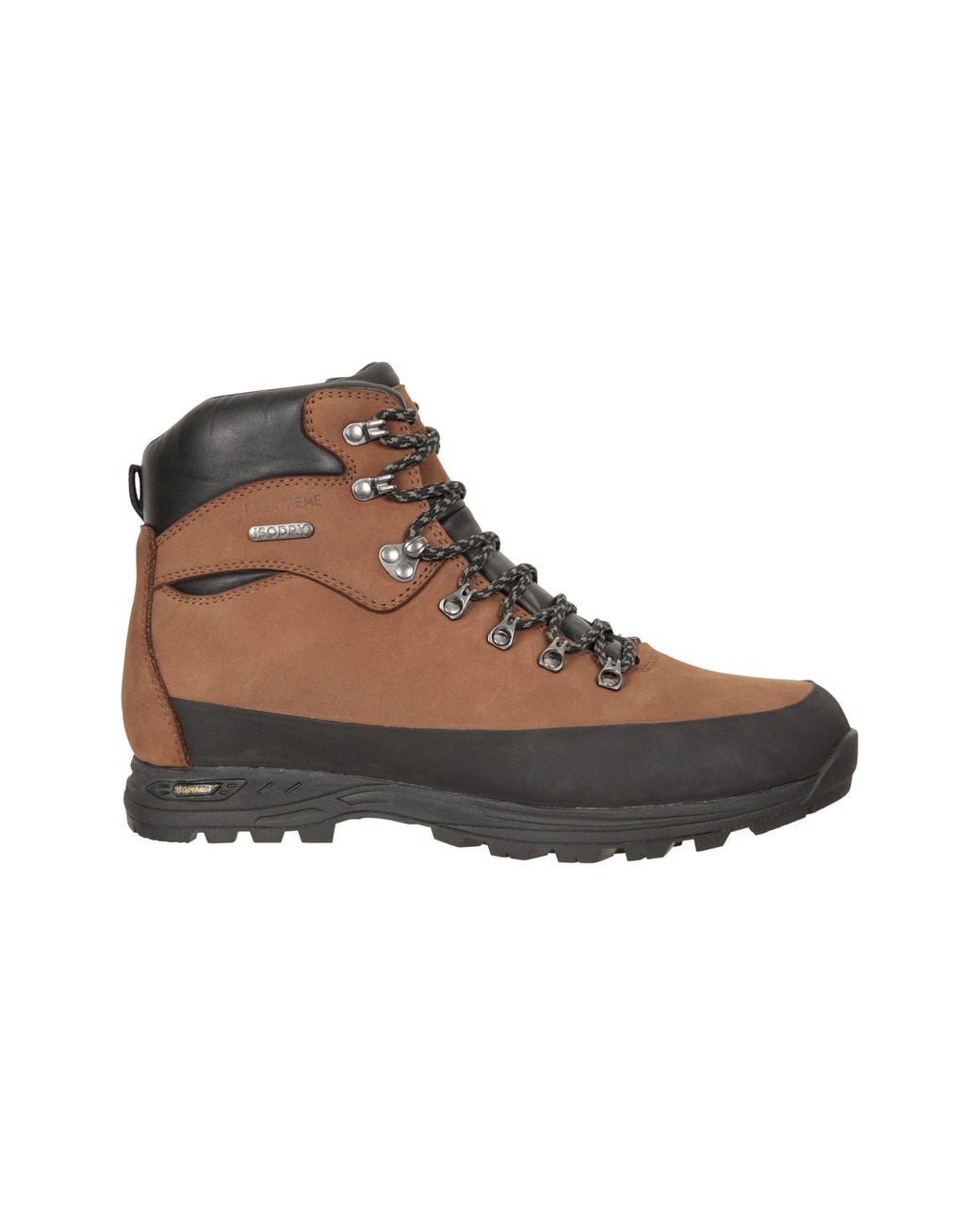 Mountain Warehouse Brown 'Quest' Waterproof Breathable Comfy Nubuck Leather Walking Boots for men