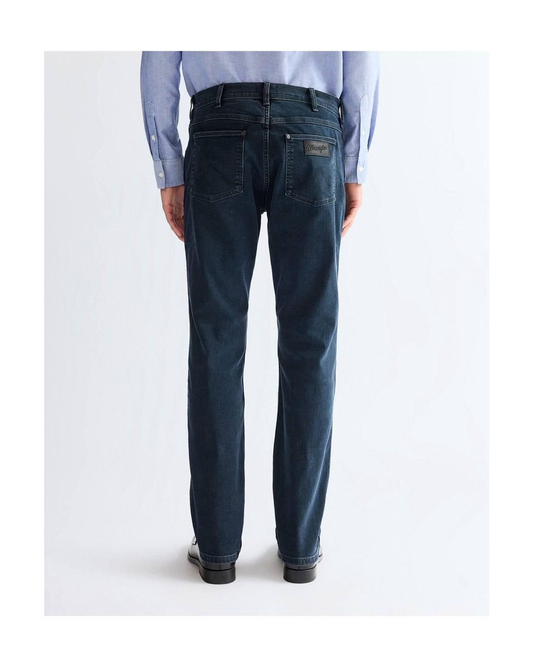 Wrangler Blue Greensboro Regular Straight Denim Jeans Iron for men