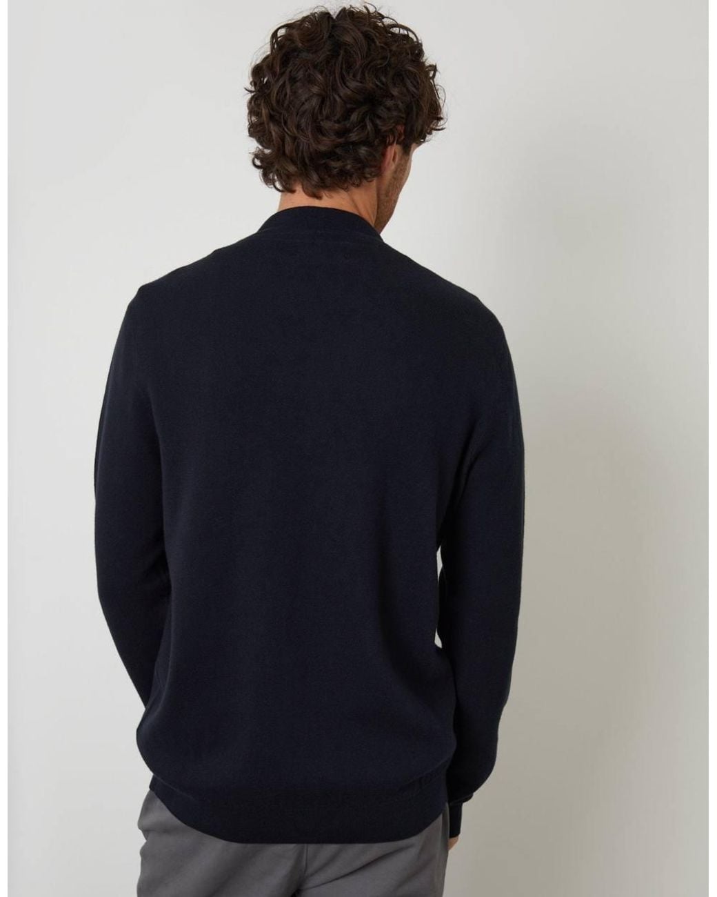 Threadbare Blue Knitted Cardigan for men