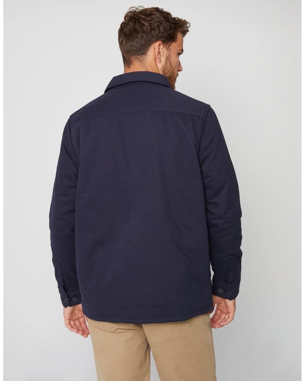 Threadbare Blue Lightweight Shacket for men