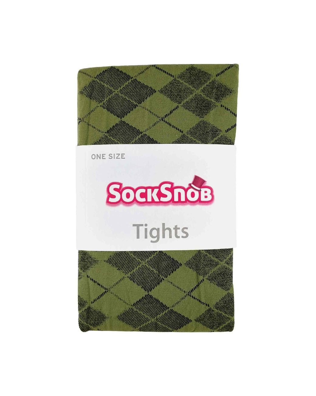 Sock Snob Green 1 Pack Coloured 80 Denier Opaque Patterned Soft Tights