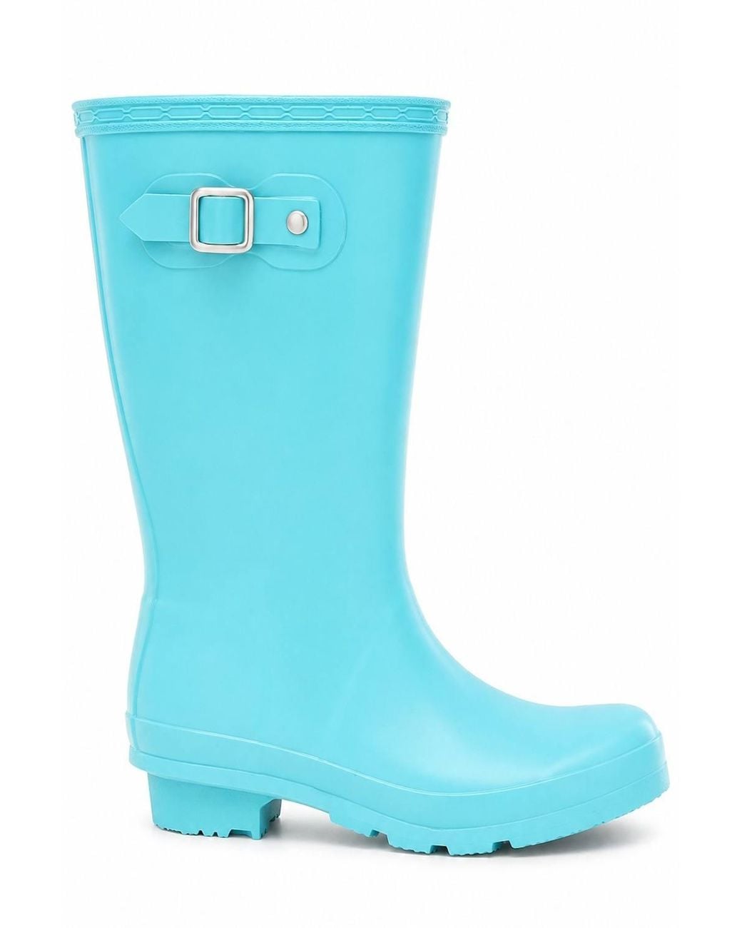 Spot on Blue Buckle Detail Tall Wellington Boots