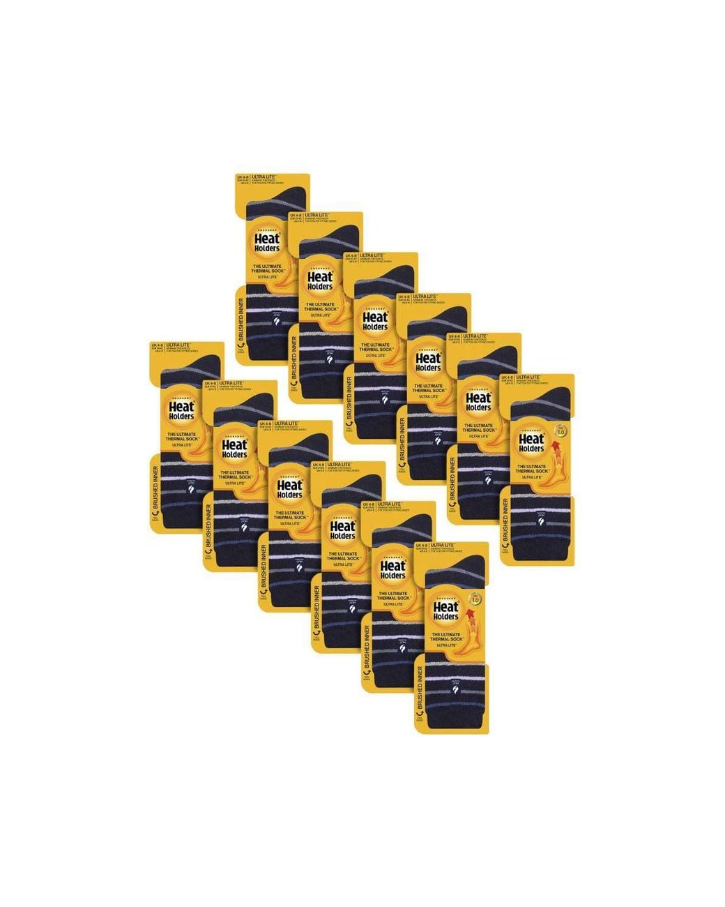 Heat Holders Blue 12 Pairs Ultra Lite Soft Thermal Socks