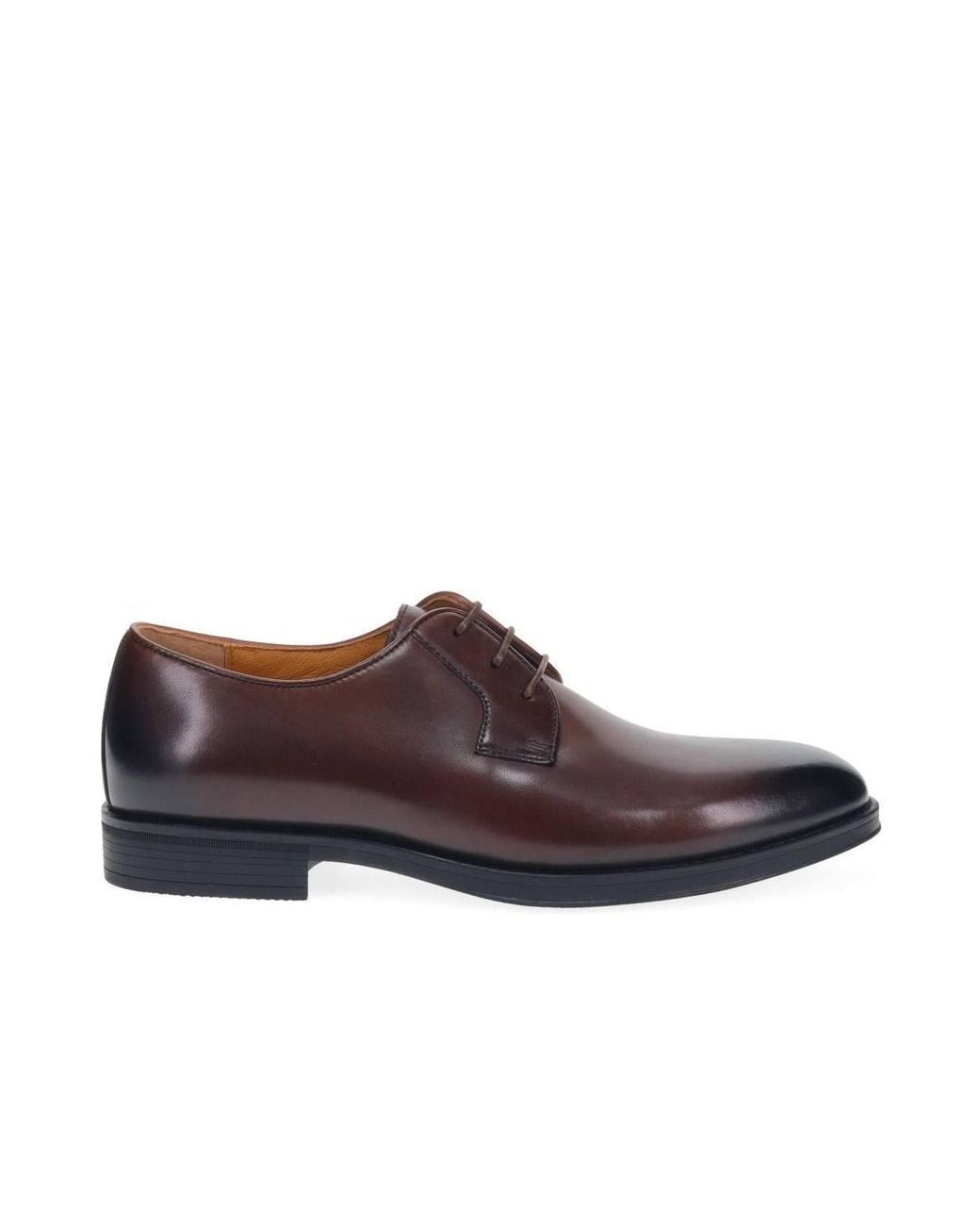 Jones Bootmaker Brown Manchester Wide Leather Lace-Ups for men