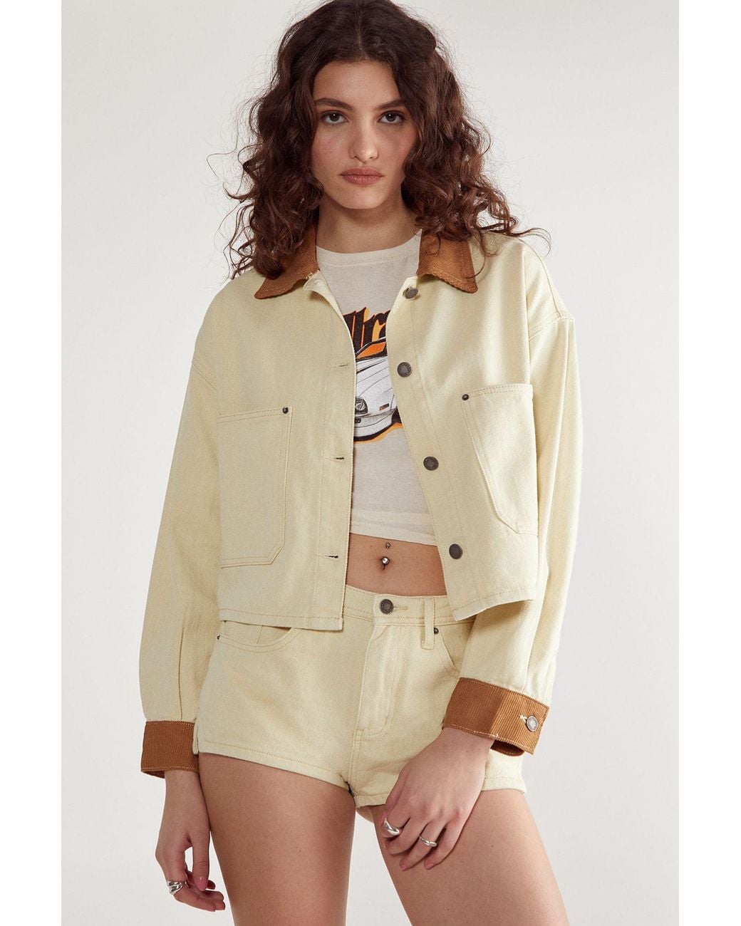 Nasty Gal Natural Denim Trucker Jacket