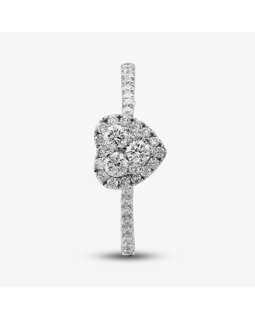 T.H.Baker Metallic 9Ct Ruby & Diamond Halo Ring