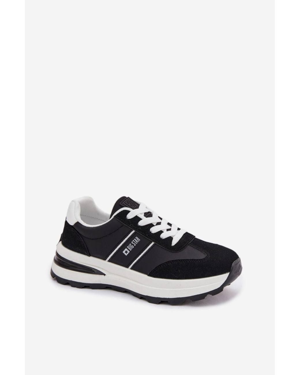 Love Lace Black Big Star Sport Shoes Hi Poly Insole Breathable