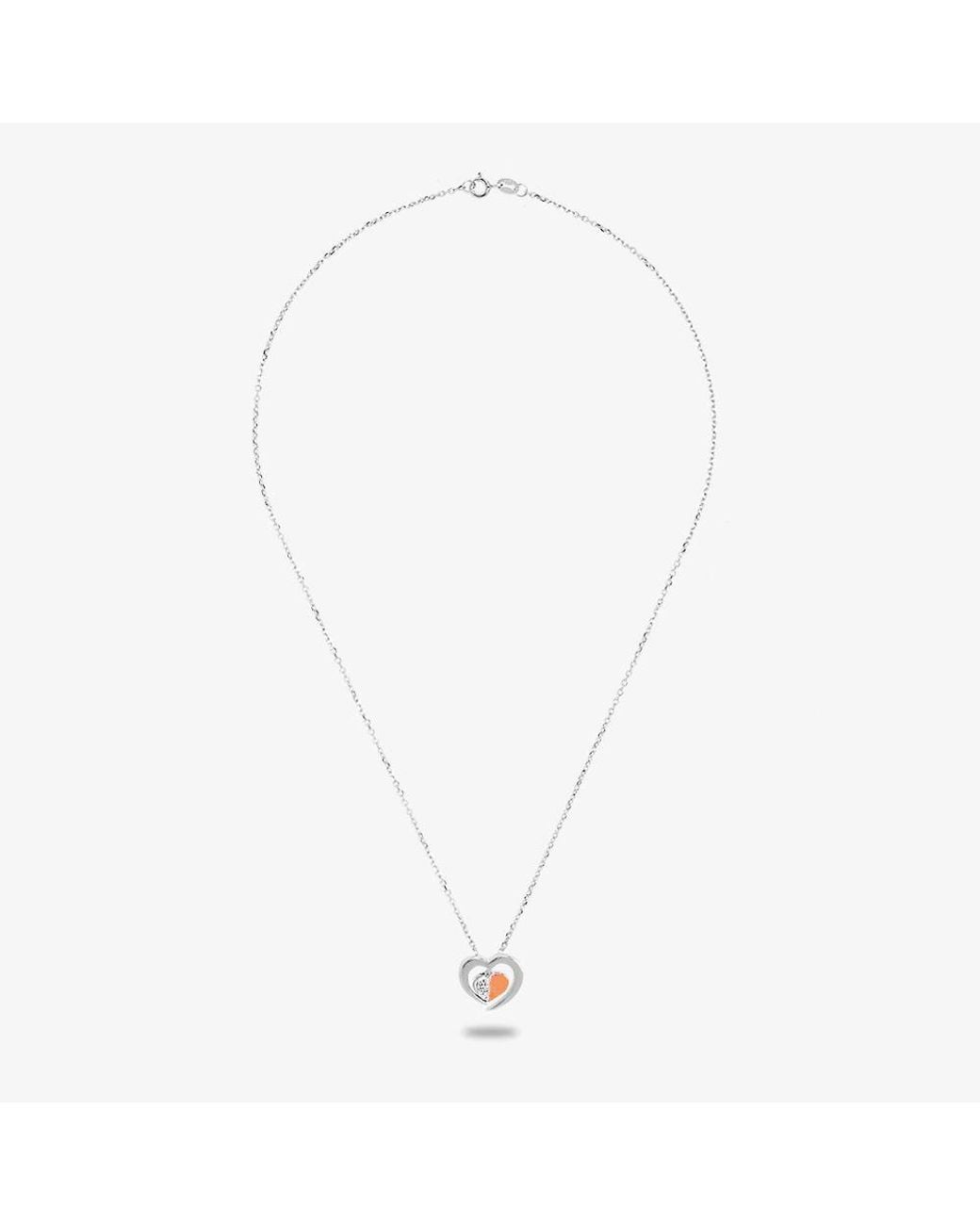 Rosa Lea Metallic Floating Heart Pendant Bj-P3247Crg0.5