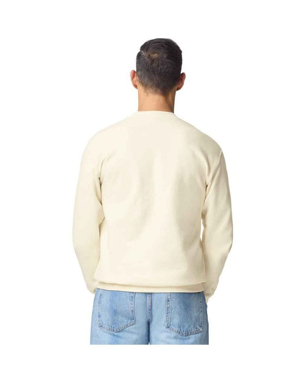 Gildan White Softstyle Midweight Quarter Zip Sweatshirt for men