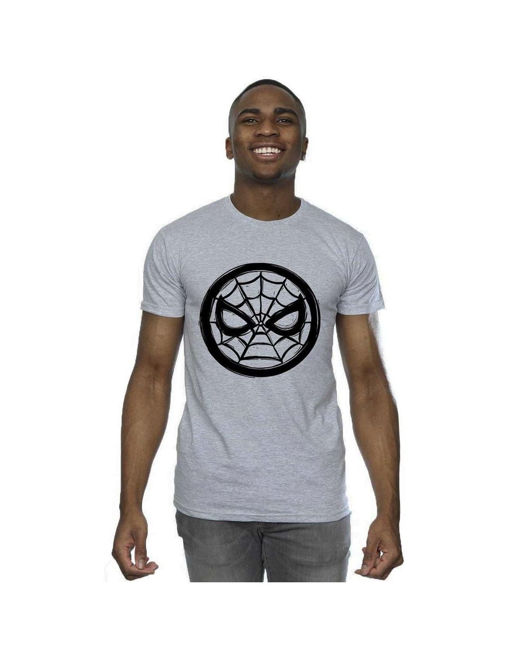 Marvel White Spider- Chest Logo T-Shirt for men