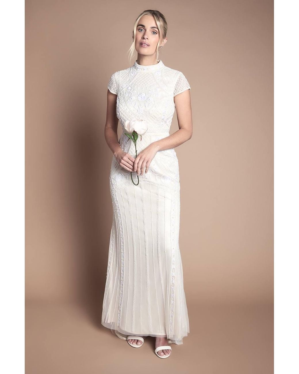 Coast Natural Honoured Petite Beaded & Embellished Cap Sleeve Fishtail Wedding Dress