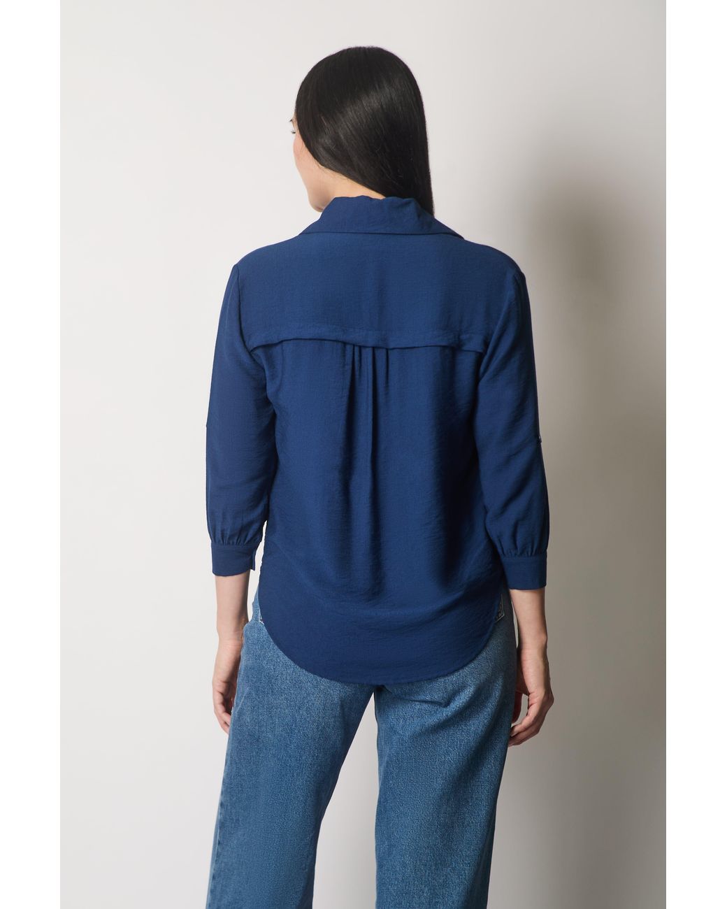Solo Blue Shirt With Button Cuffs