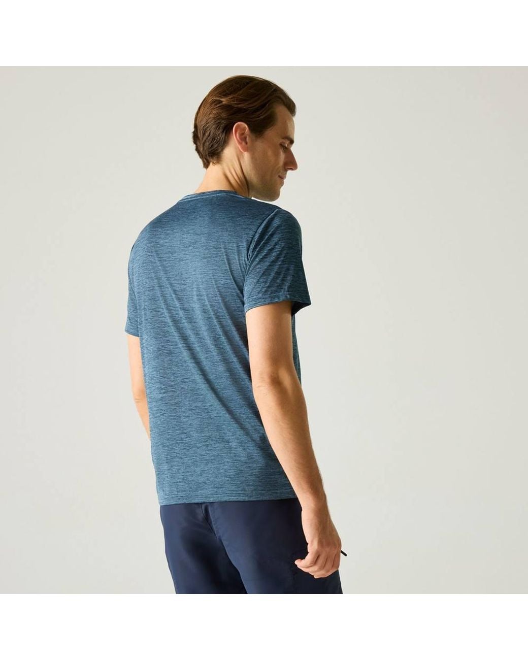 Regatta Blue Fingal Edition Short Sleeved Marl T-Shirt for men