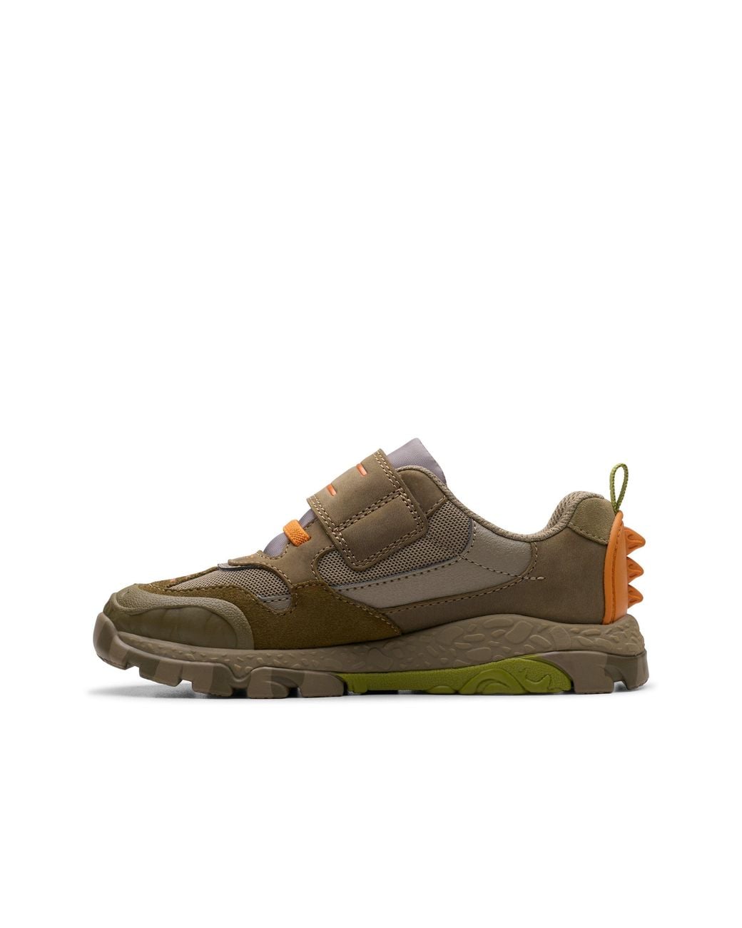 Clarks Brown Steggy 2 See Kid Khaki Trainers
