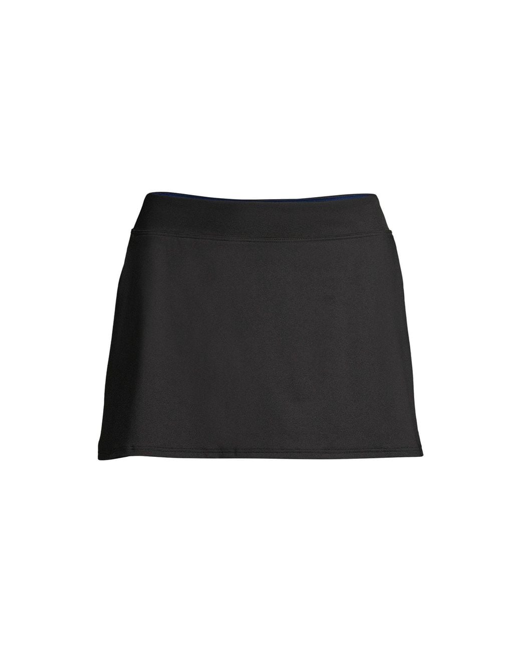 Lands' End Black Plus Tummy Control Swim Skirt