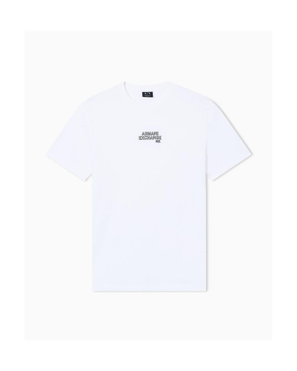 ARMANI EXCHANGE White Logo Slim T-Shirt for men