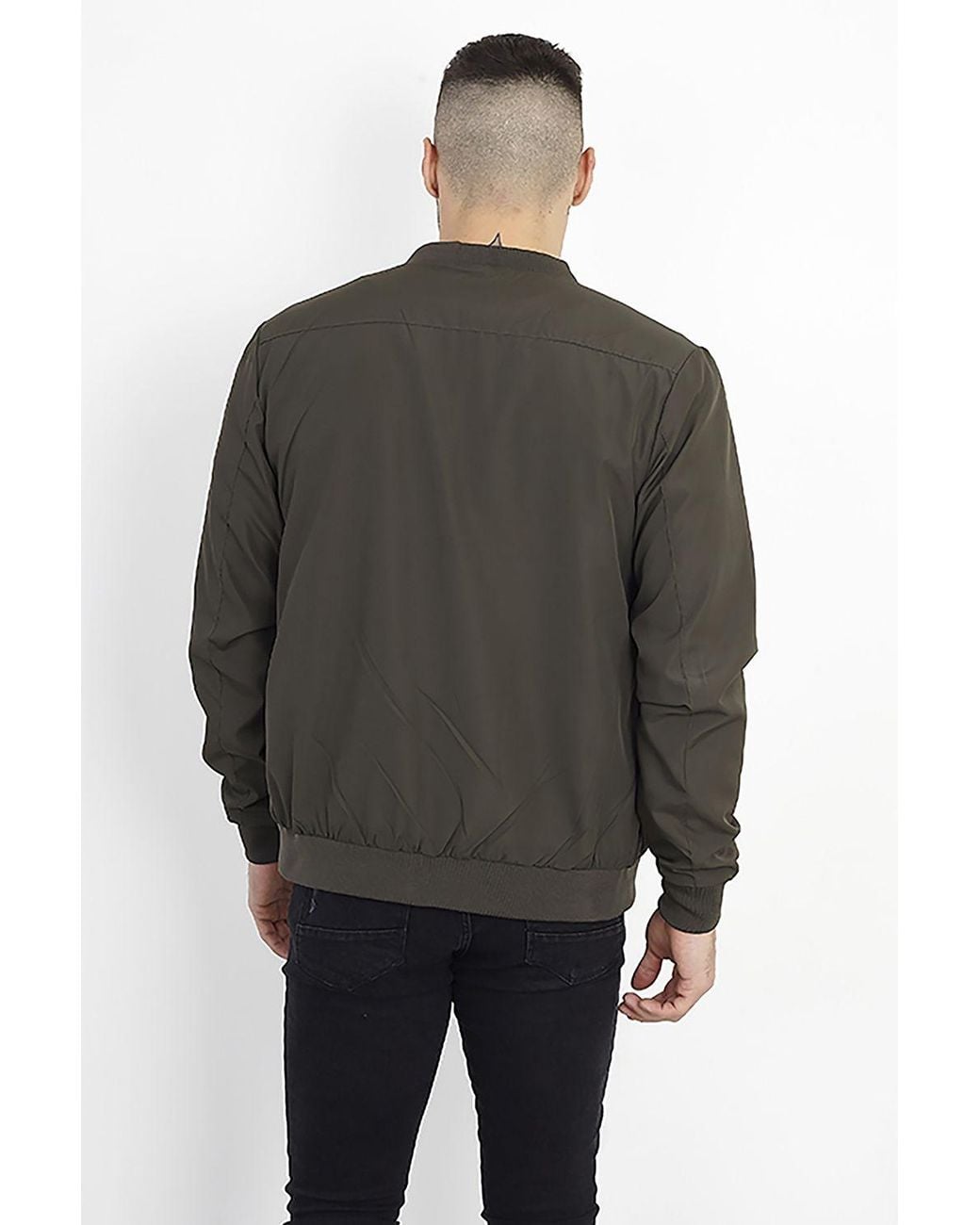 Brave Soul Gray Bomber Jacket for men