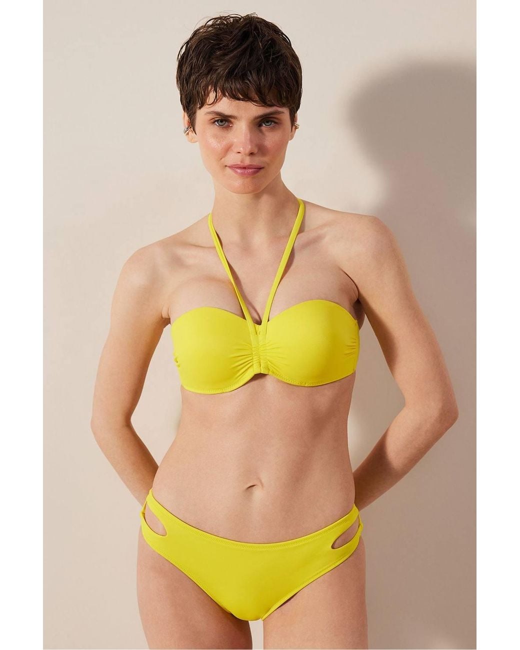 Penti Yellow Basic Cut Bikini Bottom