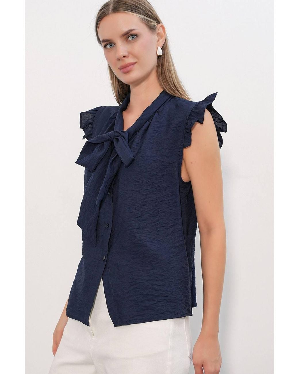 Bigdart Blue Viscose Nylon Shirt