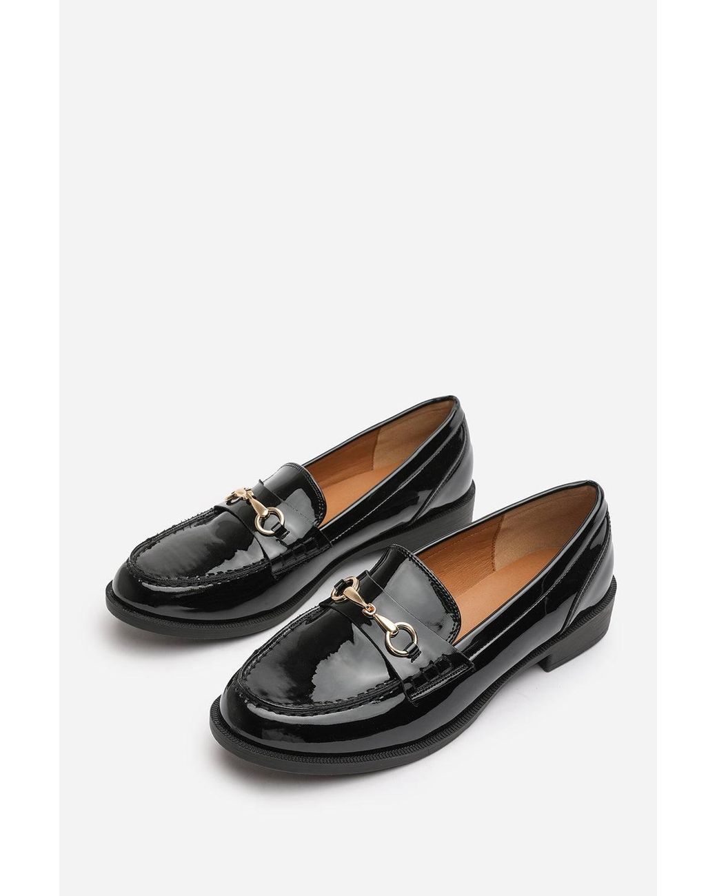 Where's That From Black 'Delvia' Snaffle Horsebit Trim Detail Loafers