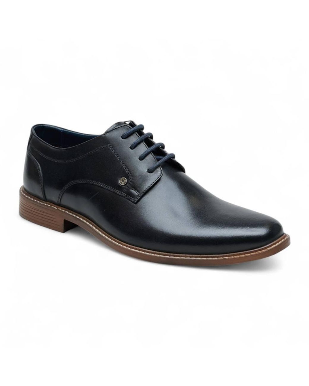 Infinity Leather Blue Ben Sherman Leather Oxford Brogue Formal Derby Shoes for men