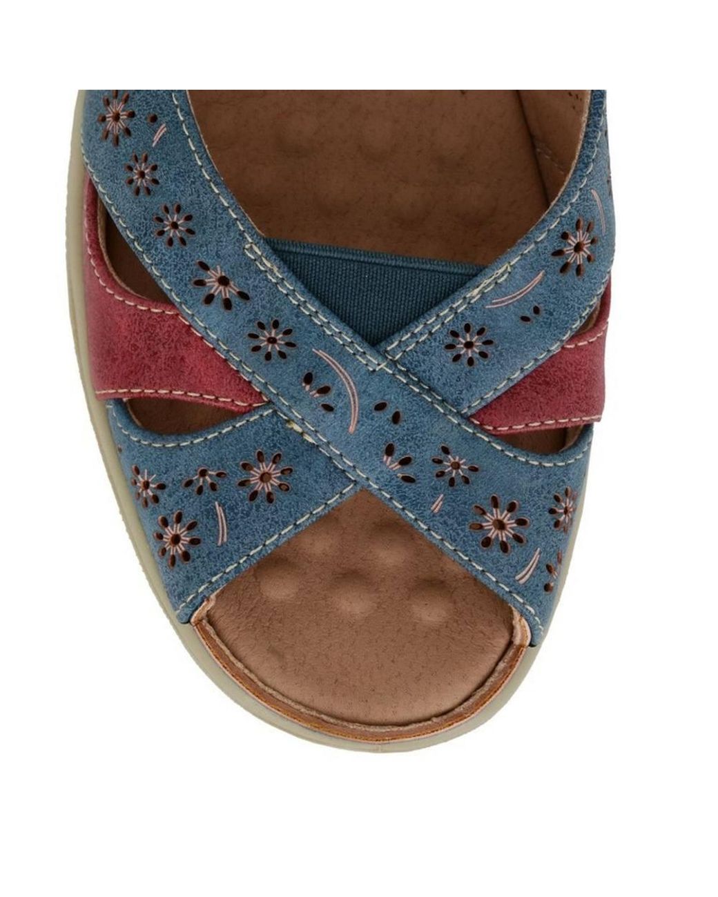 Boulevard Blue Peep Toe Casual Shoes