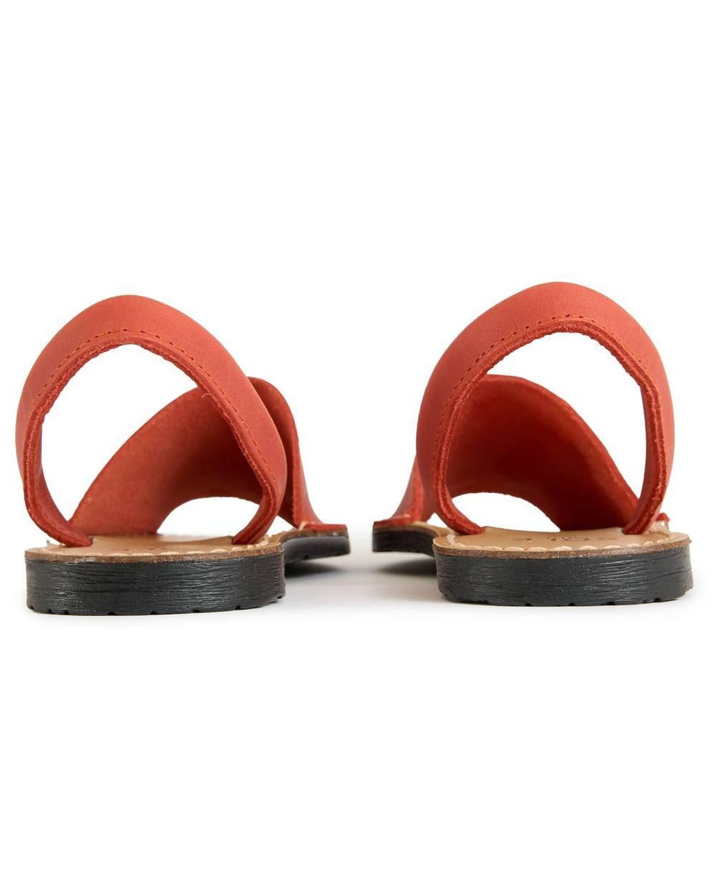 Sole Red Macaw Nubuck Menorcan Sandals