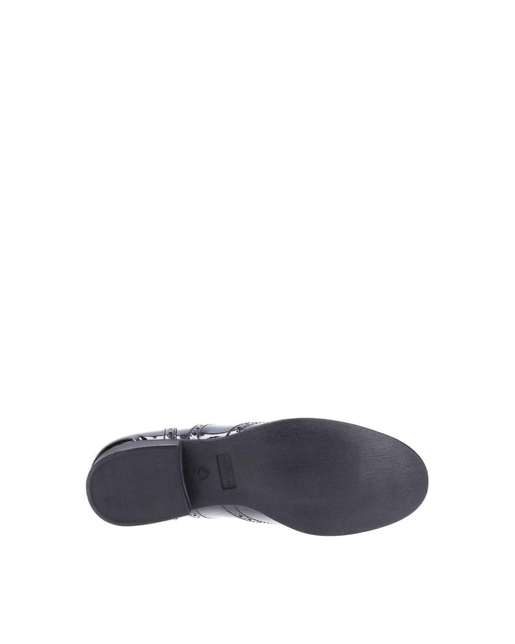 Hush Puppies White Kada Senior Patent School Shoe