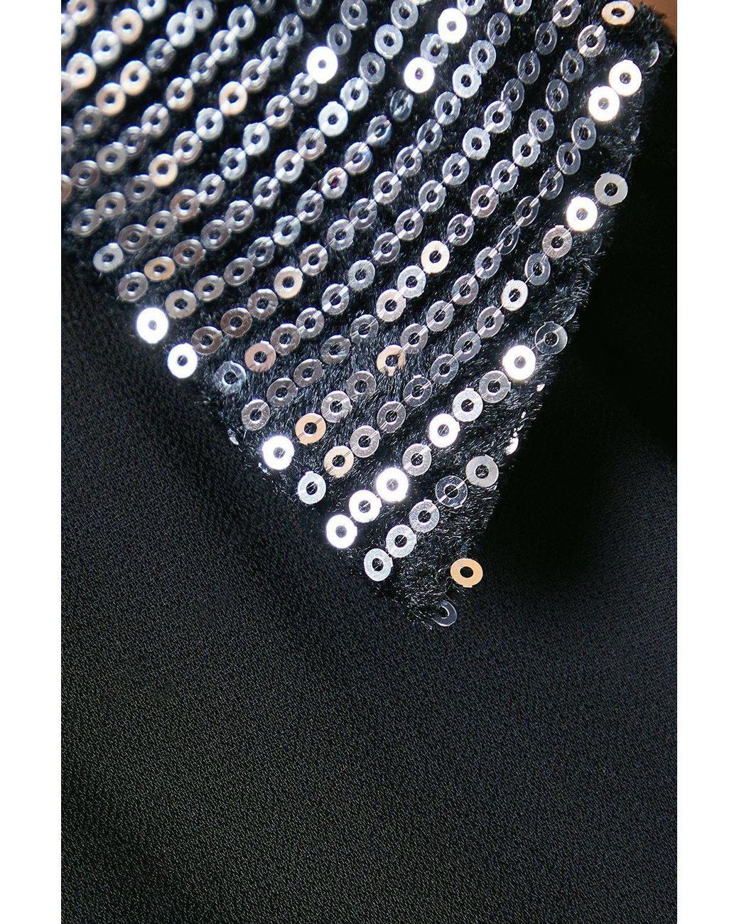 PRINCIPLES Blue Sequin Collared Button Down Shirt