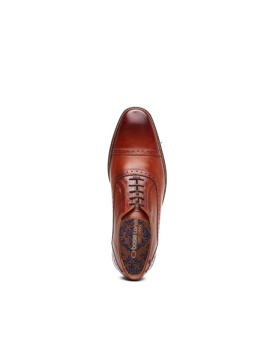 Base London Red Ascot Toe Cap Oxford Shoe for men