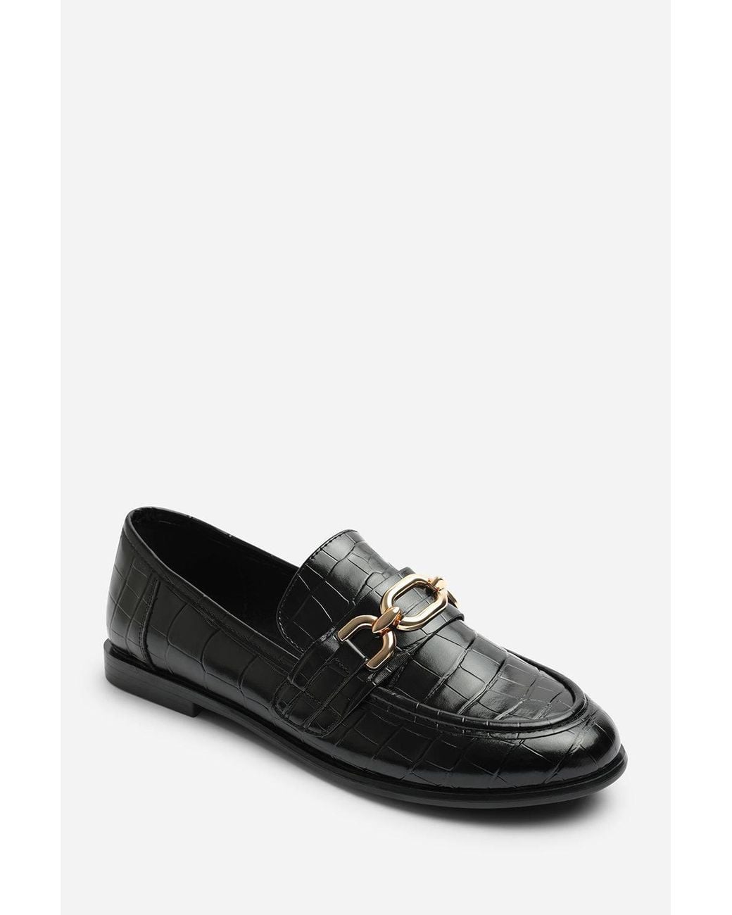 Where's That From Blue 'Orelis' Chain Trim Detail Flat Loafer Shoes