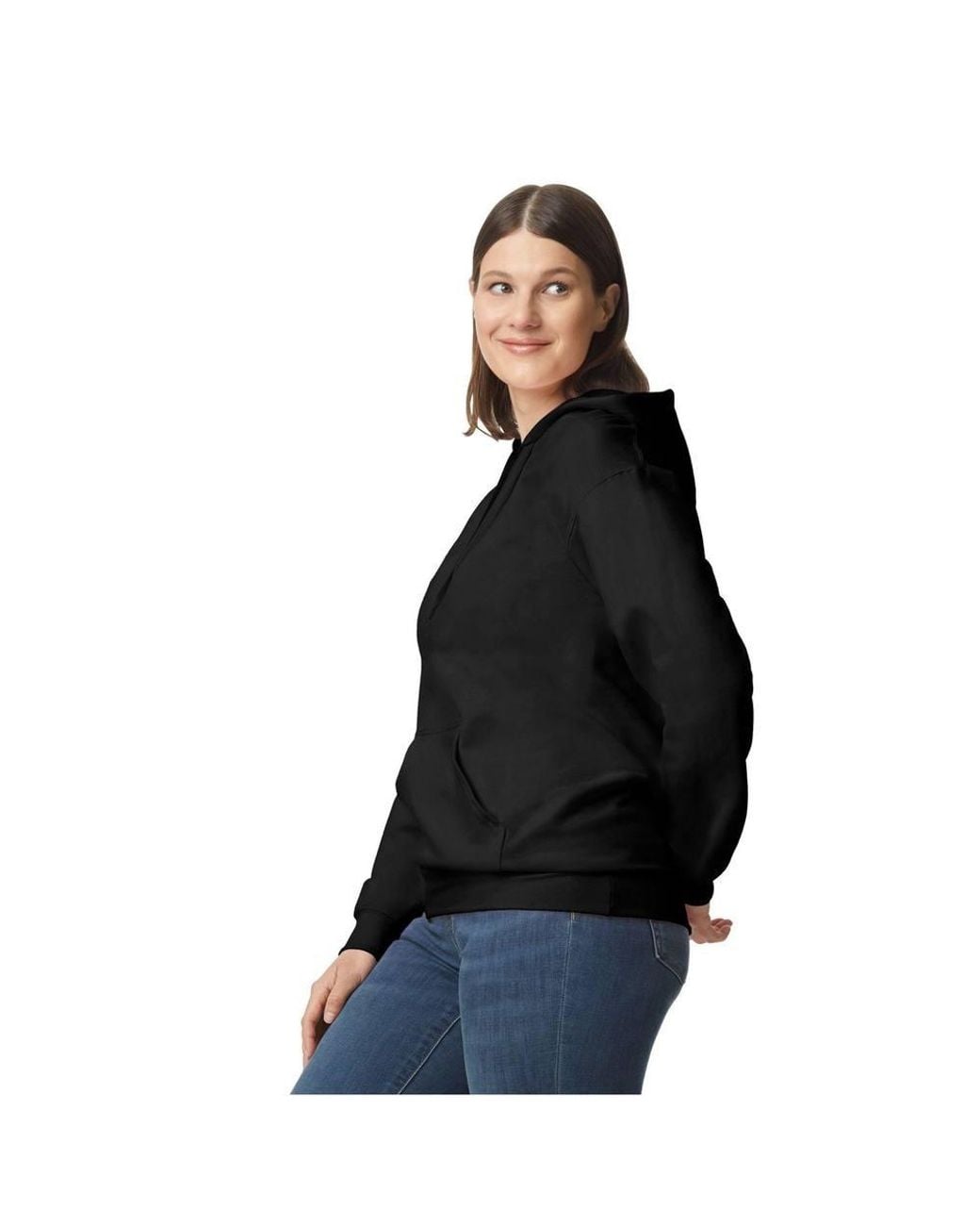 Gildan Black Softstyle Fleece Midweight Hoodie