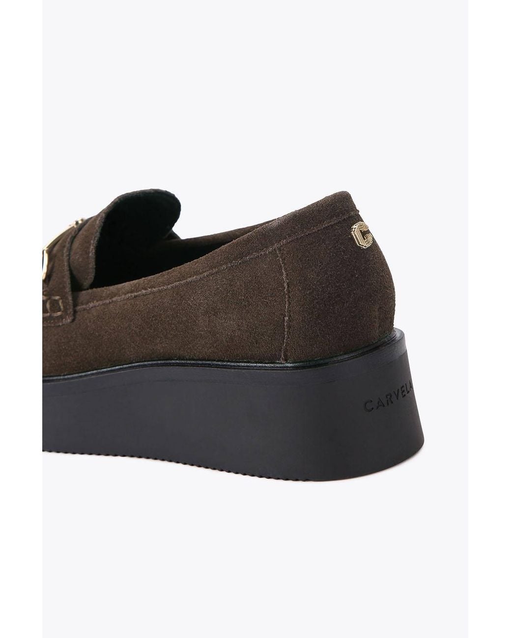 Carvela Kurt Geiger Black 'Vista Loafer' Suede Flats