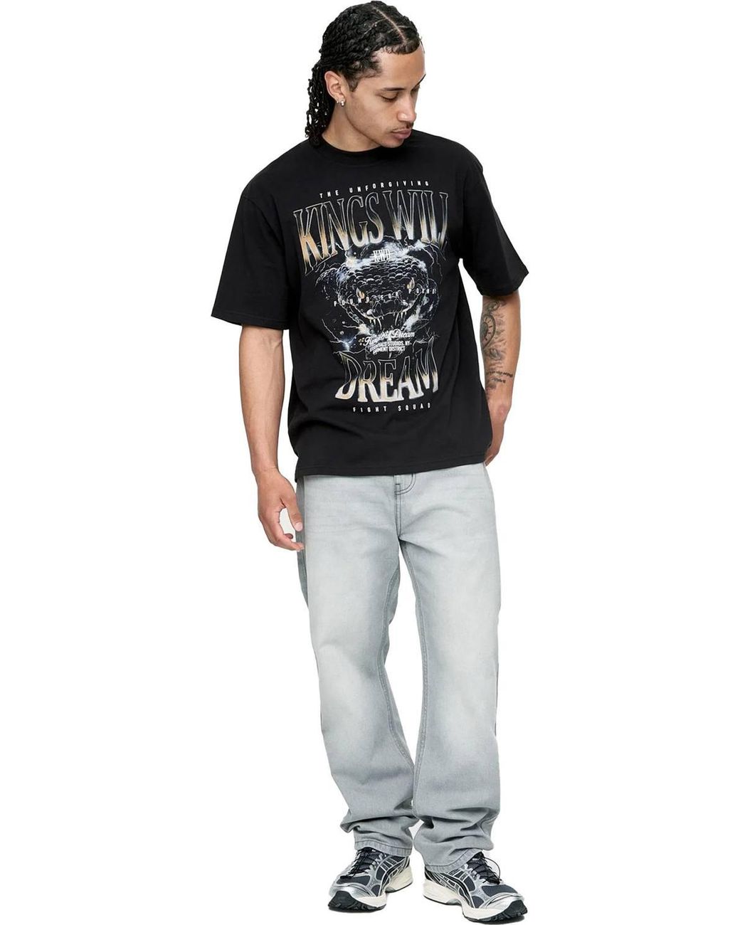 Kings Will Dream Black Studio Snake Eyes T-Shirt for men