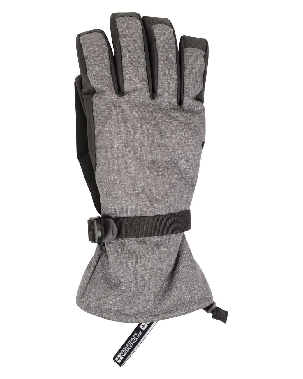 Mountain Warehouse Black 'Lodge' Warm Soft Lightweight Snowproof Textured Skiing Winter Gloves for men
