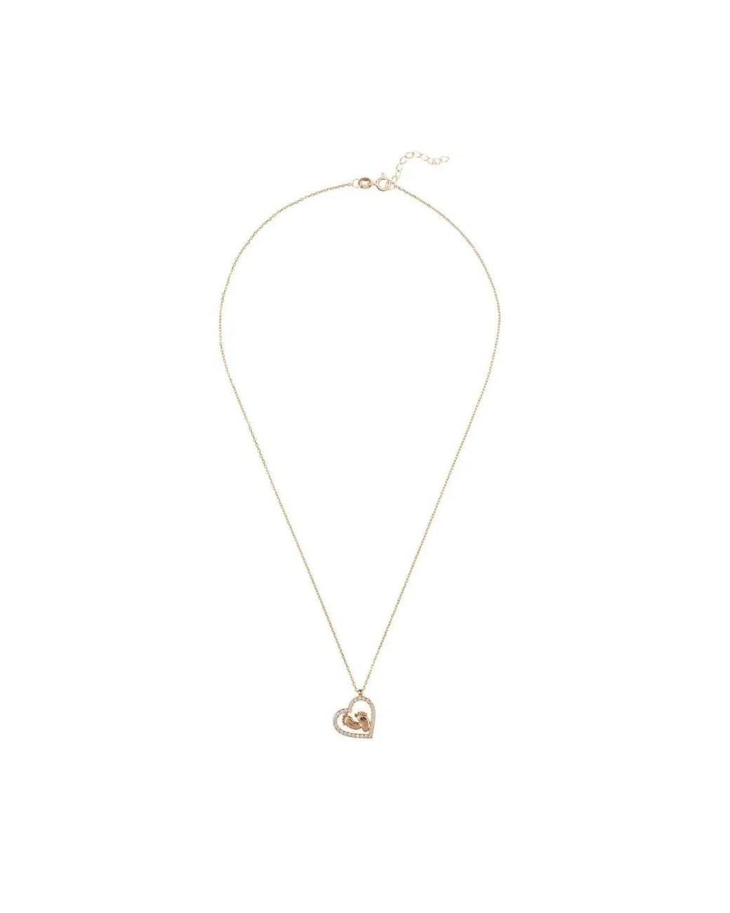 Latelita London Metallic Heart Mum Pendant Necklace Rosegold