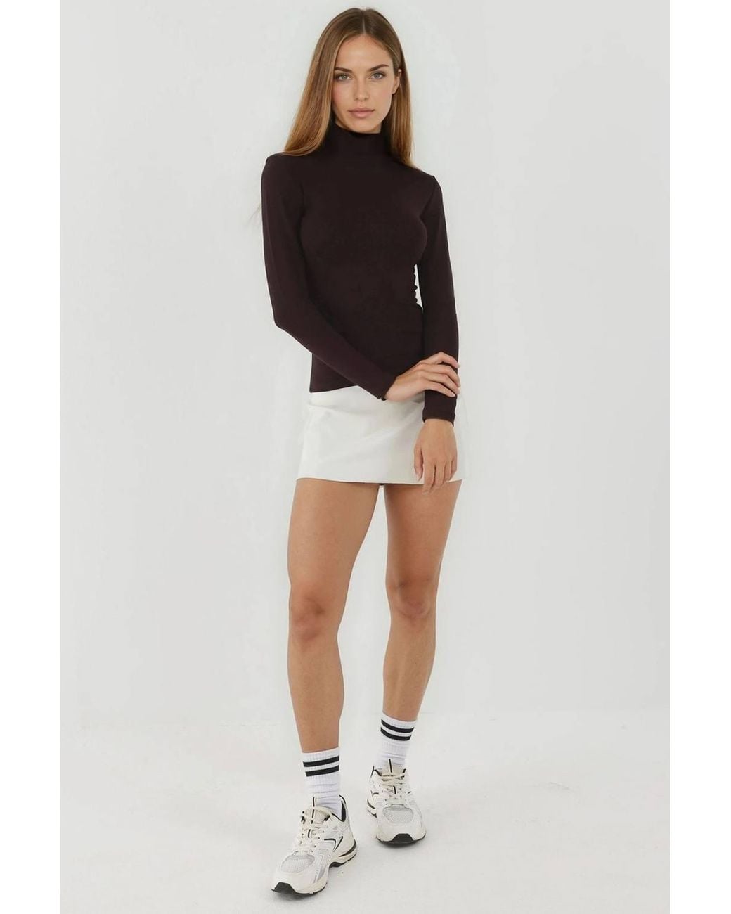 Hiccup Black Ultra Soft Touch Slim Fit Turtleneck Knitted Top