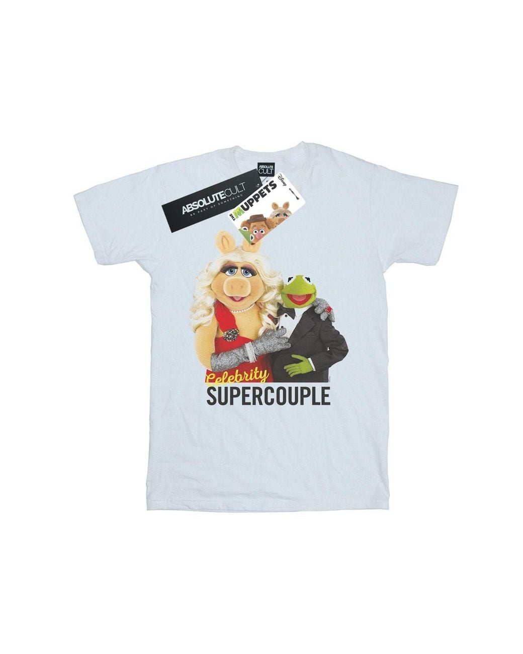 Disney White The Muppets Celebrity Supercouple T-Shirt for men