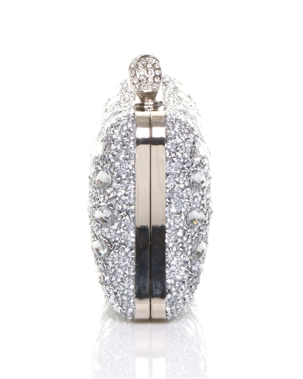 AJVANI Metallic Diamante Embellished Gem Party Evening Prom Clutch Bag