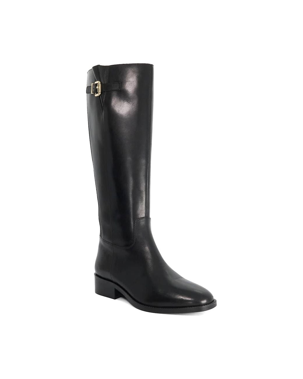 Dune Black Wide Fit 'Tali' Leather Knee High Boots