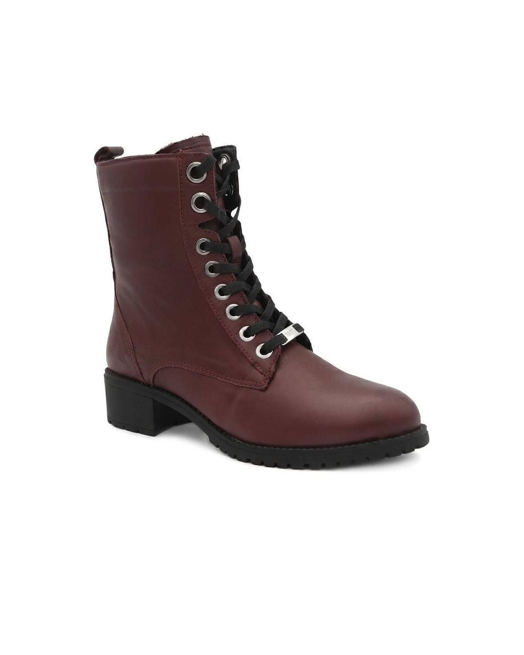 Jones Bootmaker Brown Maura Leather Block Heel Boots