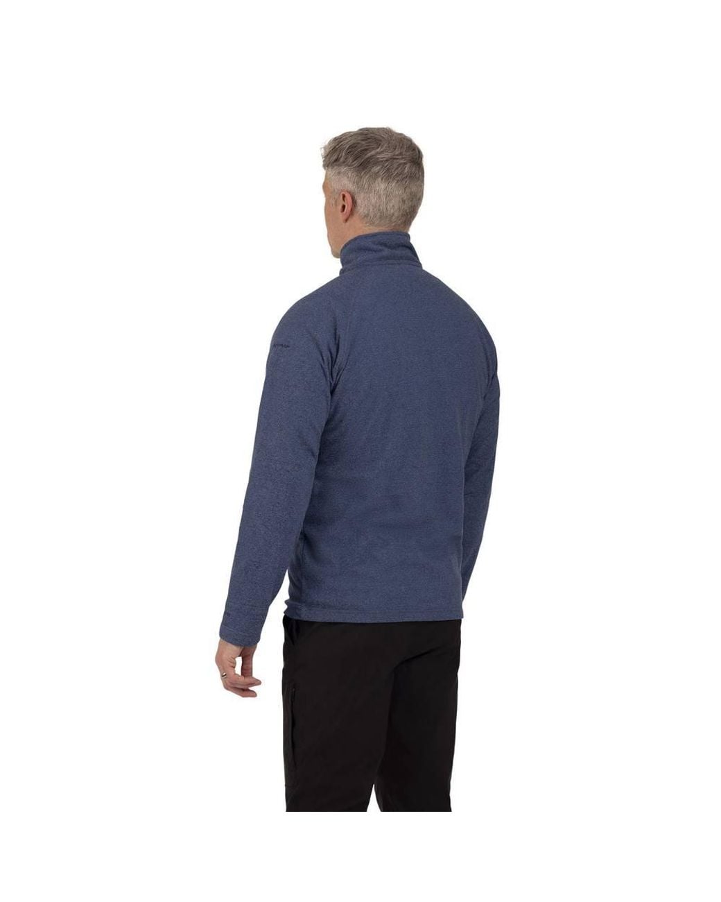Trespass Blue Keynote Anti Pilling 1 4 Zip Fleece Top for men