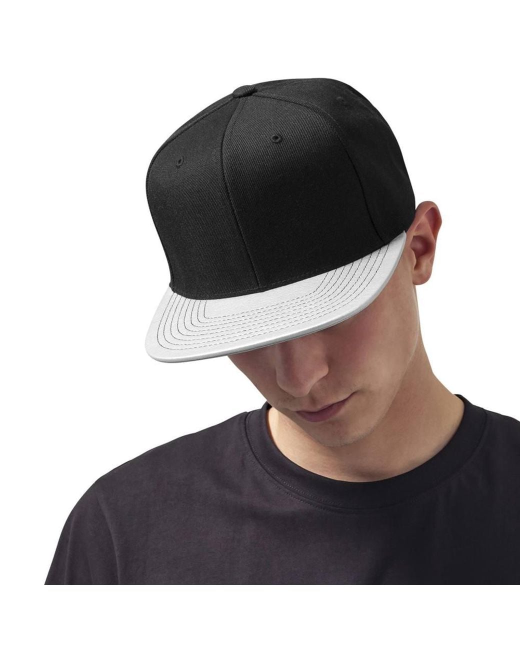 Flexfit Black Metallic Visor Snapback Cap Pack Of 2