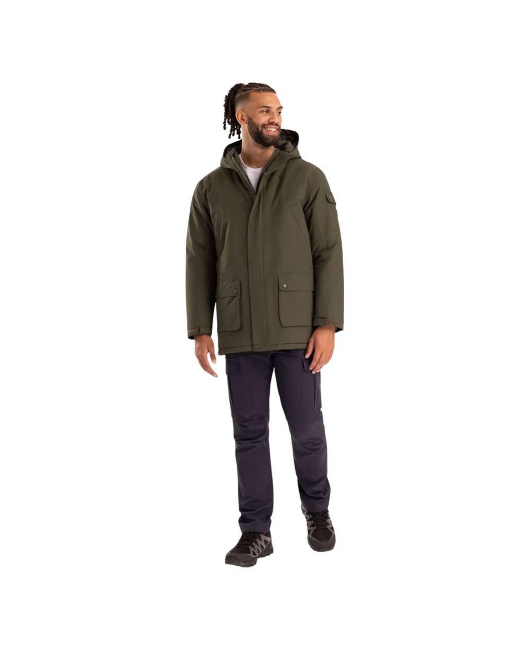Trespass Green Stewart Waterproof Jacket for men
