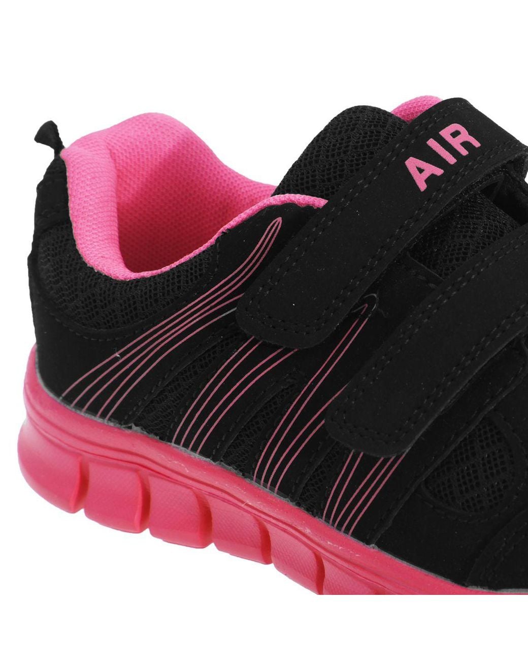 Dek Black Air Sprint Touch Fastening Lightweight Jogger Trainers