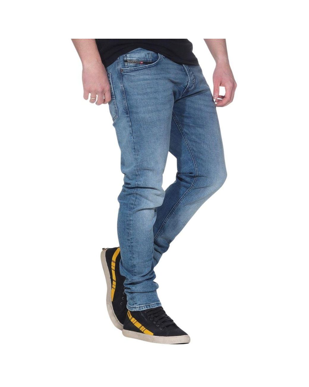 DIESEL Blue Tepphar-X Skinny Fit Plain Jeans for men